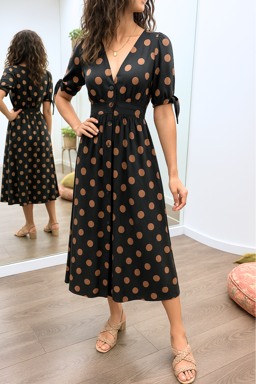 Brigitte™ | Rochie Elegantă cu Puncte
