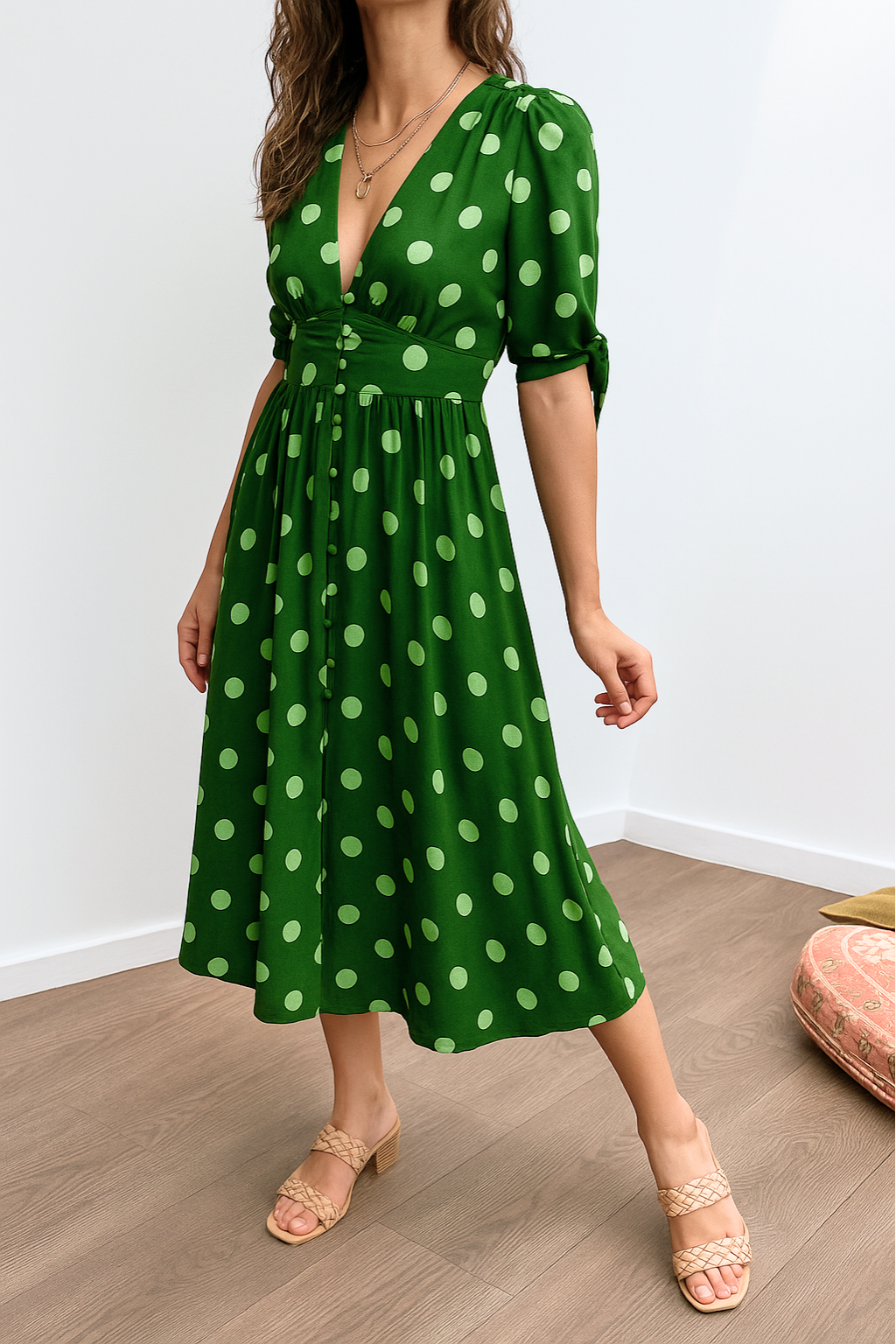 Brigitte™ | Rochie Elegantă cu Puncte