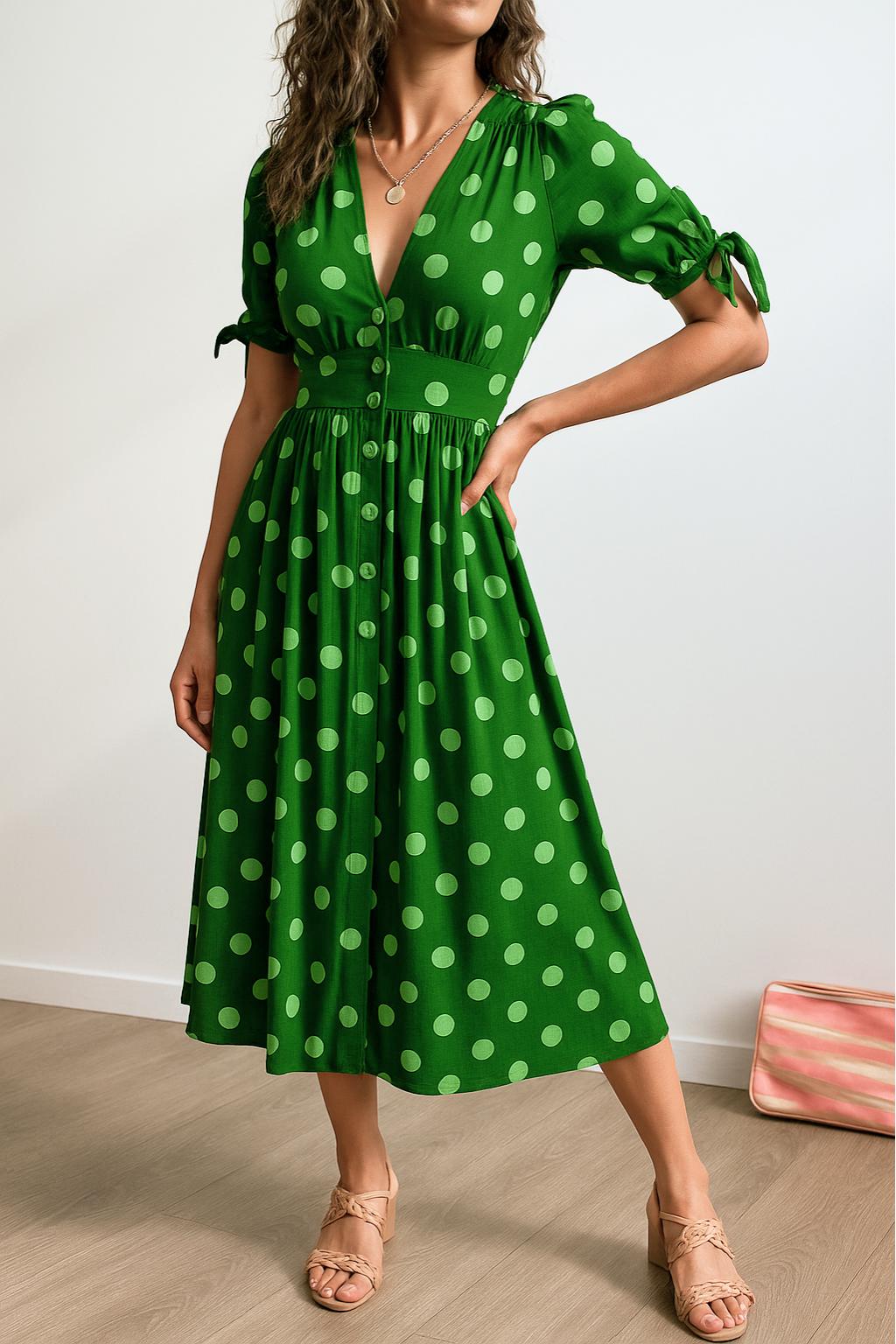 Brigitte™ | Rochie Elegantă cu Puncte
