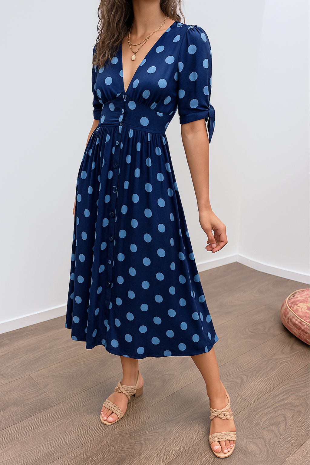 Brigitte™ | Rochie Elegantă cu Puncte