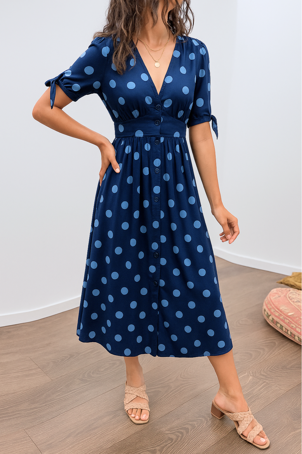 Brigitte™ | Rochie Elegantă cu Puncte