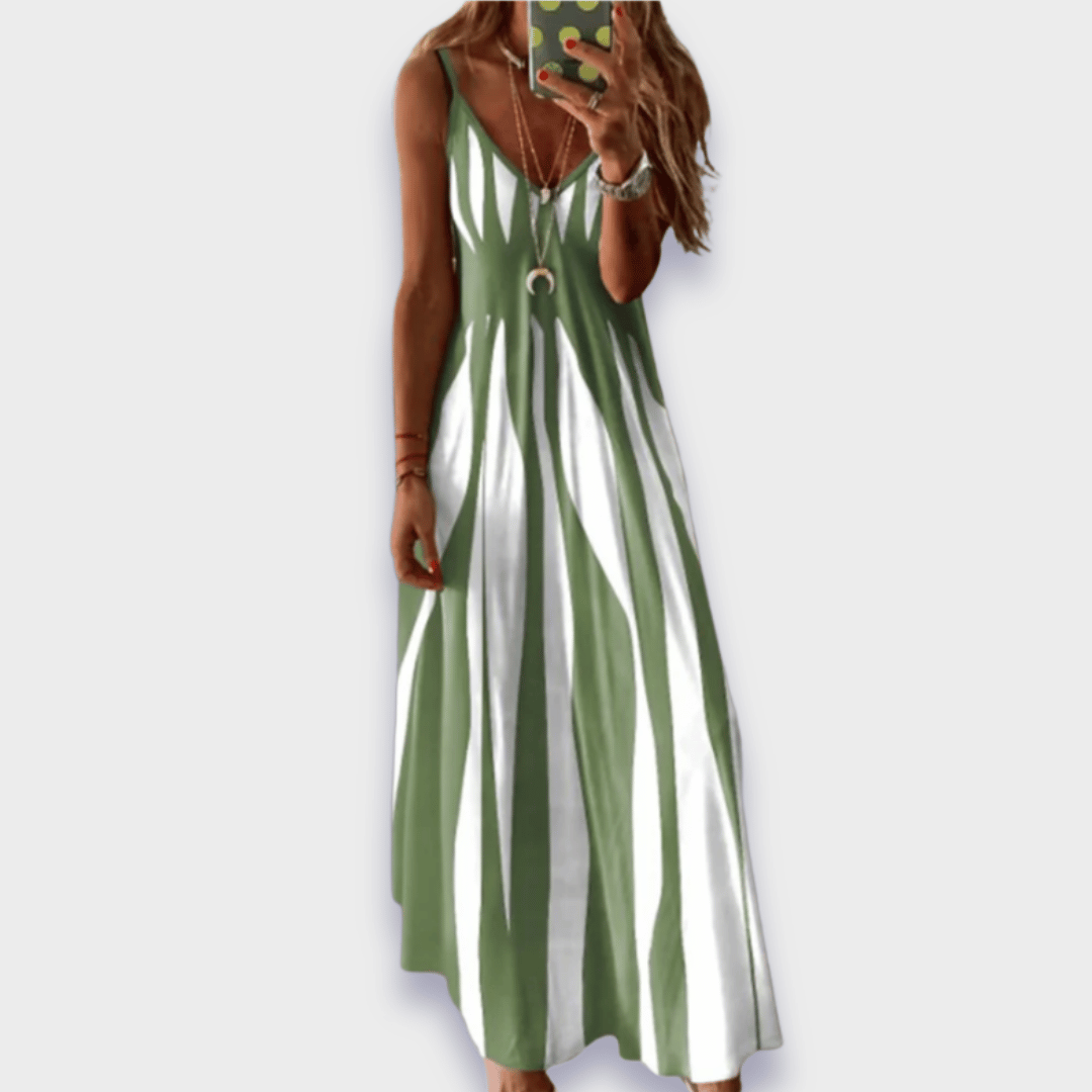 Claudia | Rochie de vară lungă din țesătură premium, făcută manual