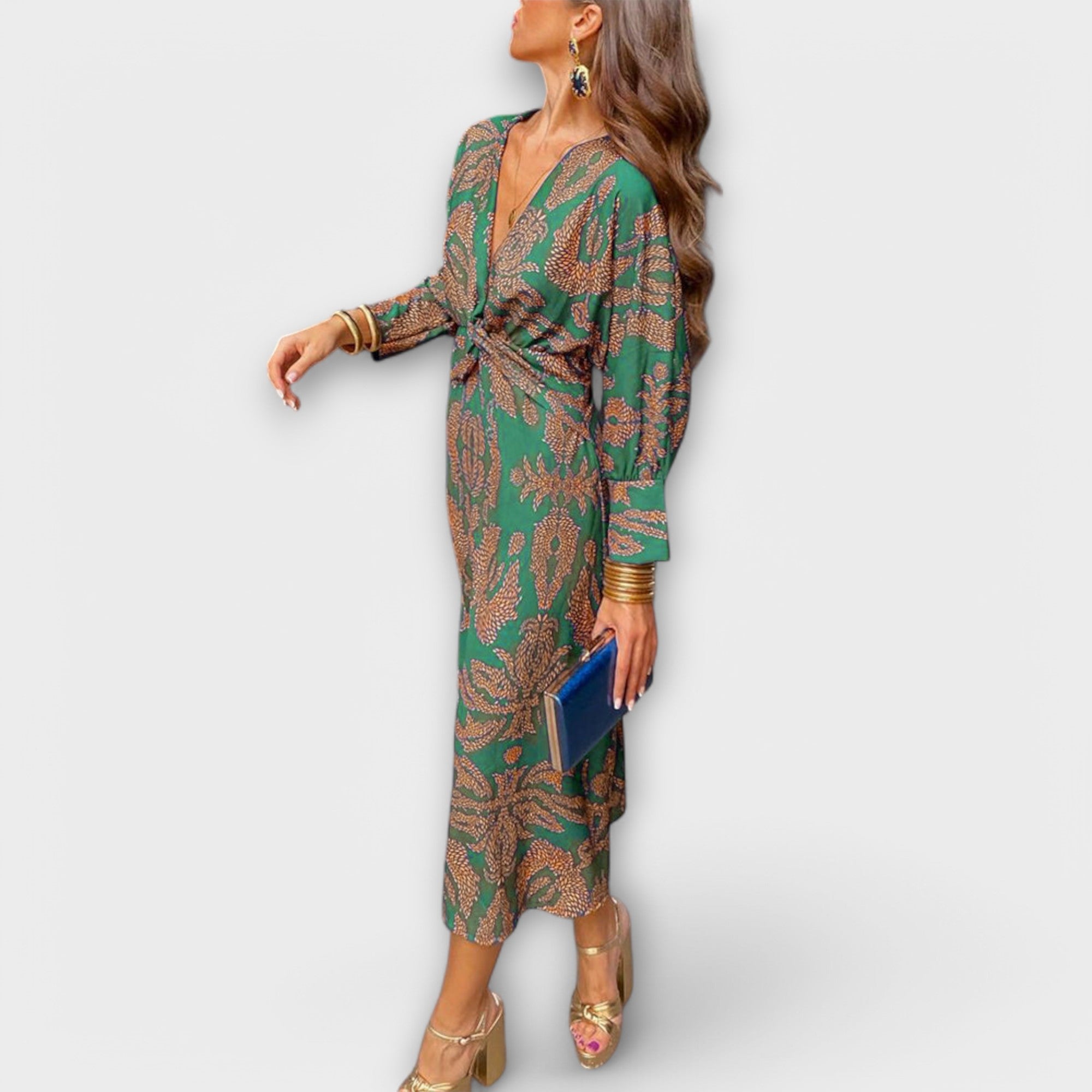 Oriana - Rochie elegantă cu mâneci lungi