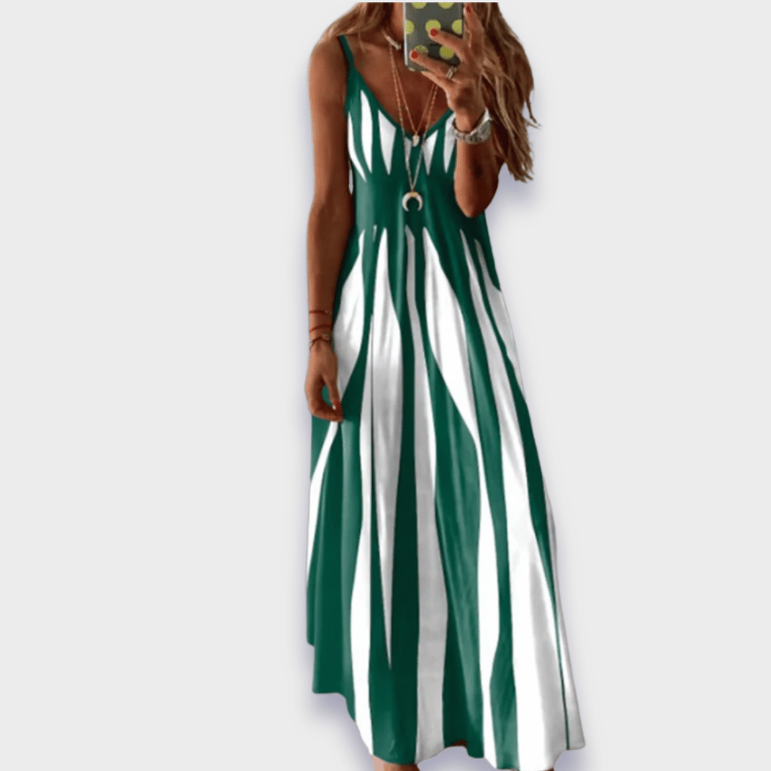 Claudia | Rochie de vară lungă din țesătură premium, făcută manual