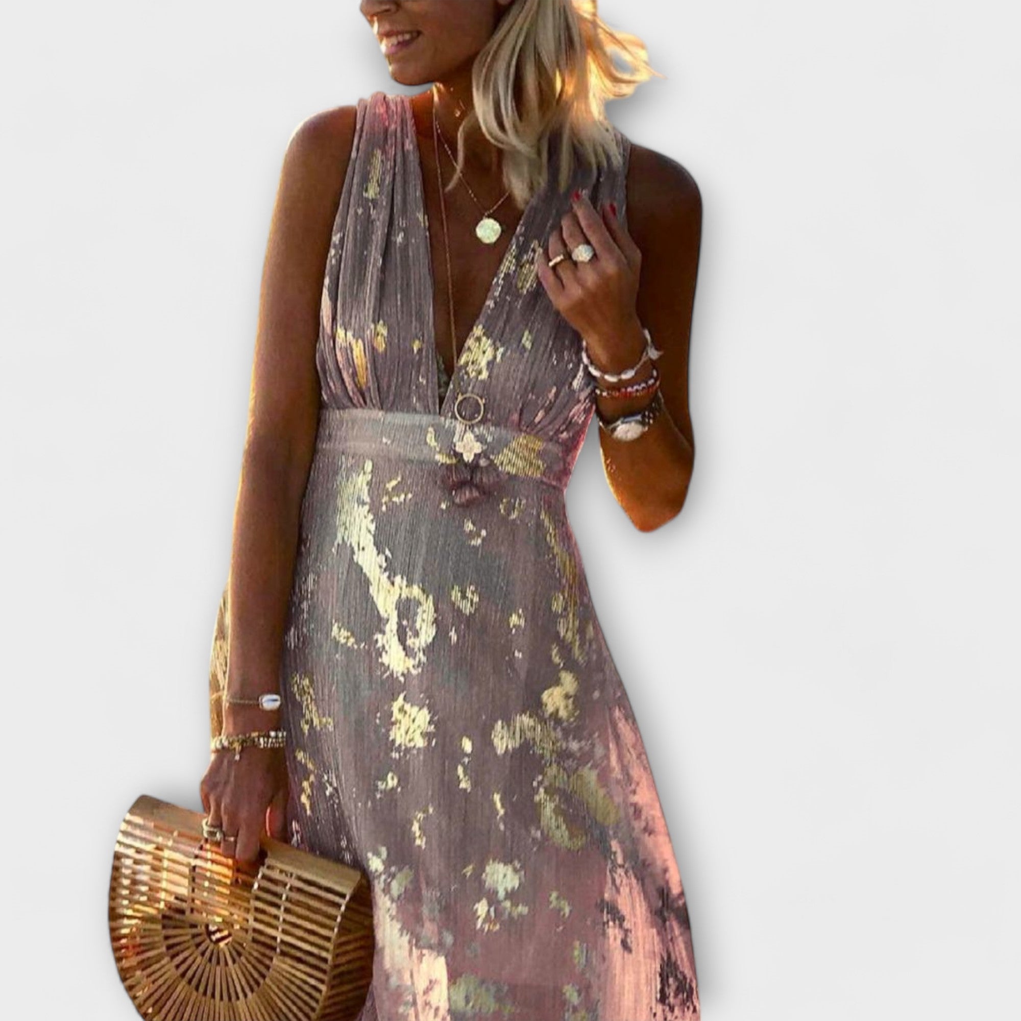 Sunly™ | Rochie Midi de Vară cu Croi Lejer