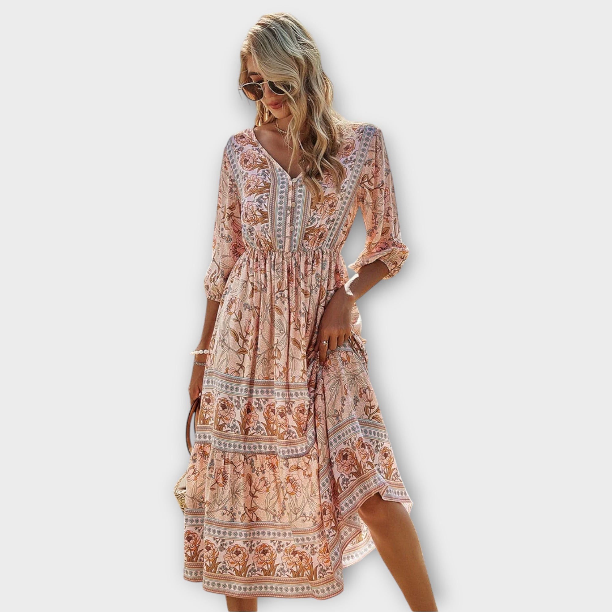 Sunly™ | Rochie Midi de Vară cu Croi Lejer