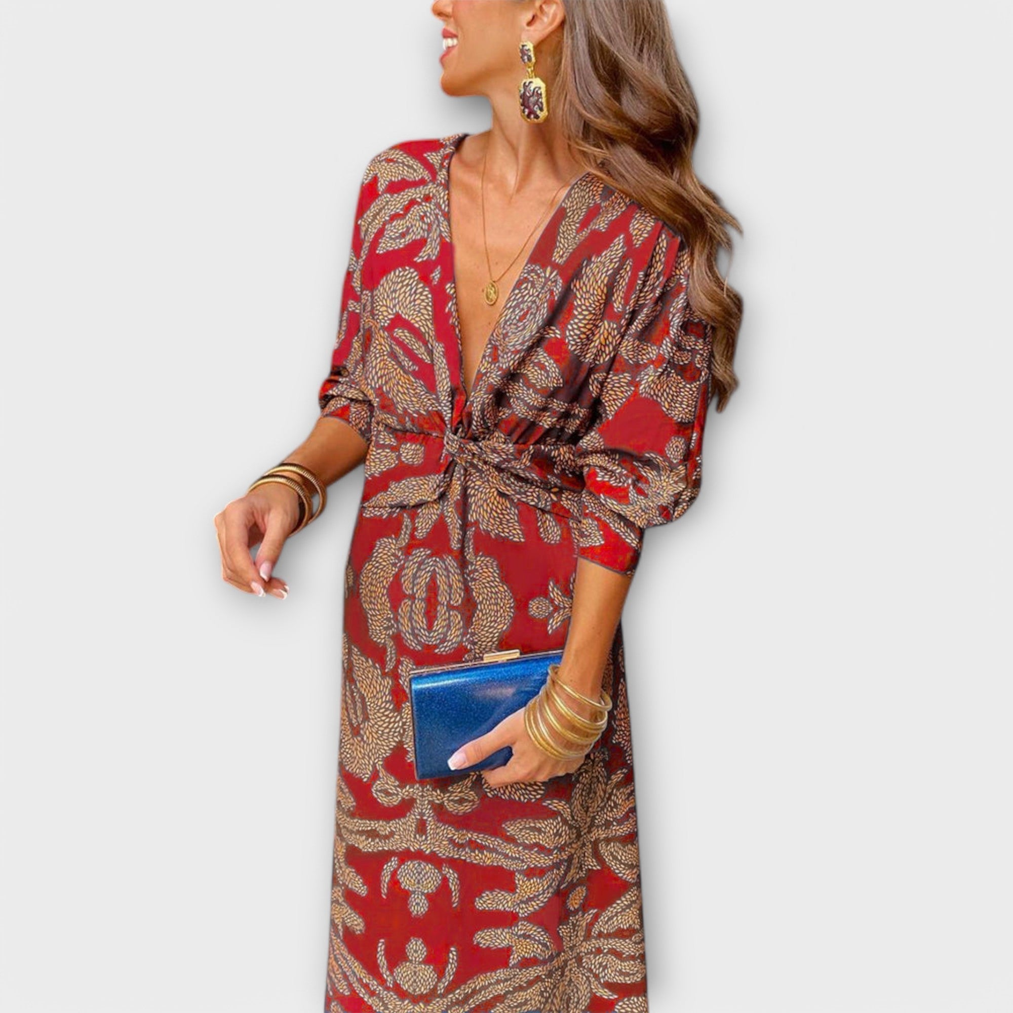 Oriana - Rochie elegantă cu mâneci lungi