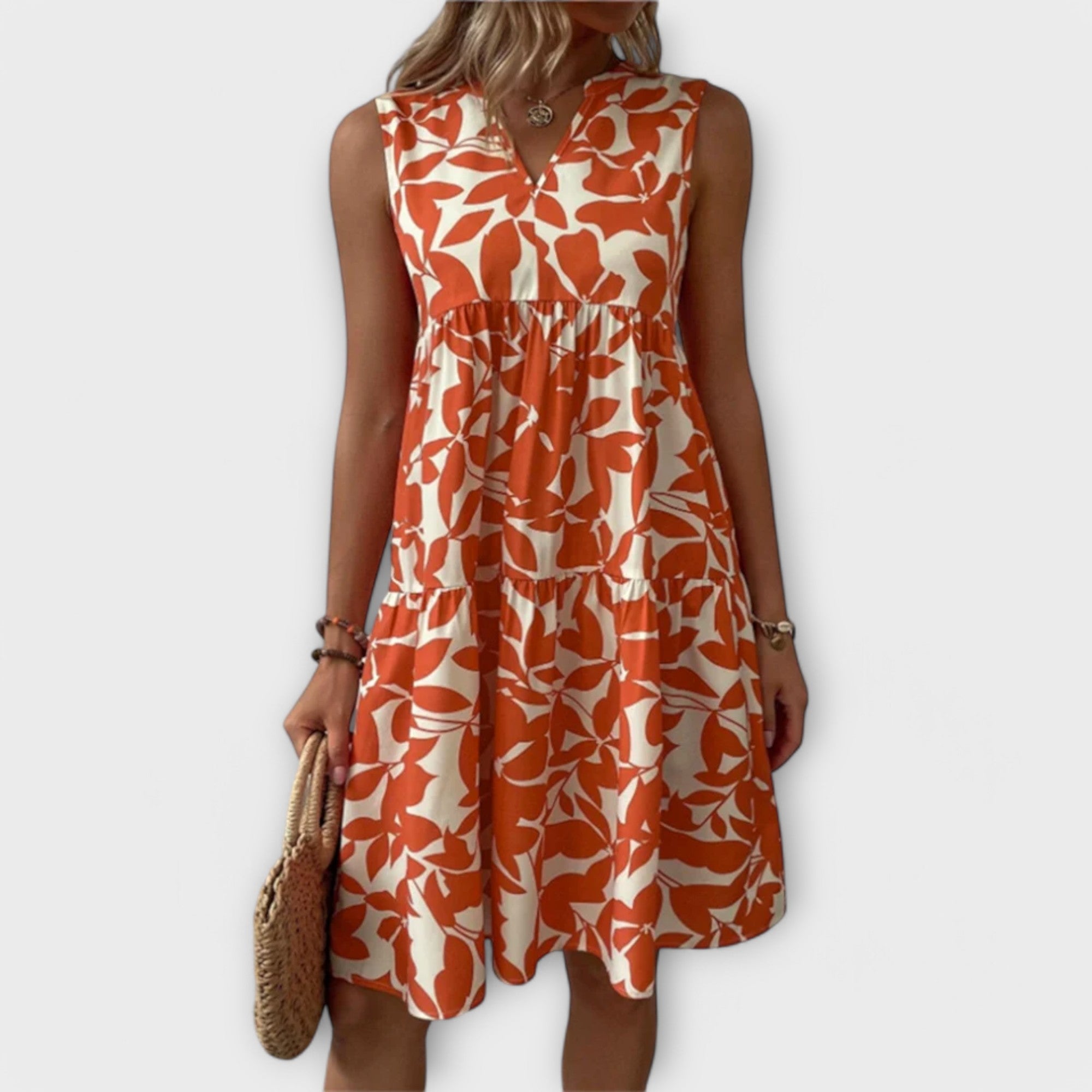 Sunly™ | Rochie Florală Fără Mâneci