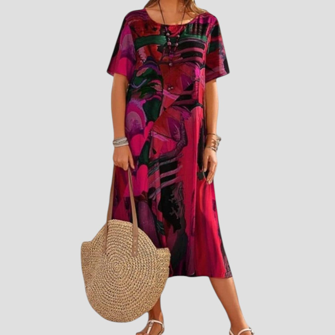 Sunly™ | Rochie Midi de Vară cu Croi Lejer