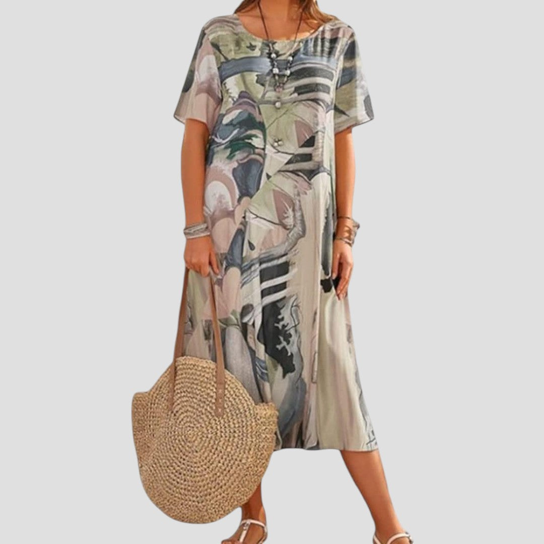 Sunly™ | Rochie Midi de Vară cu Croi Lejer