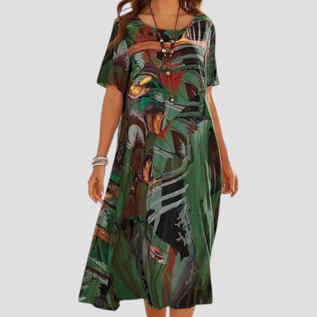 Sunly™ | Rochie Midi de Vară cu Croi Lejer