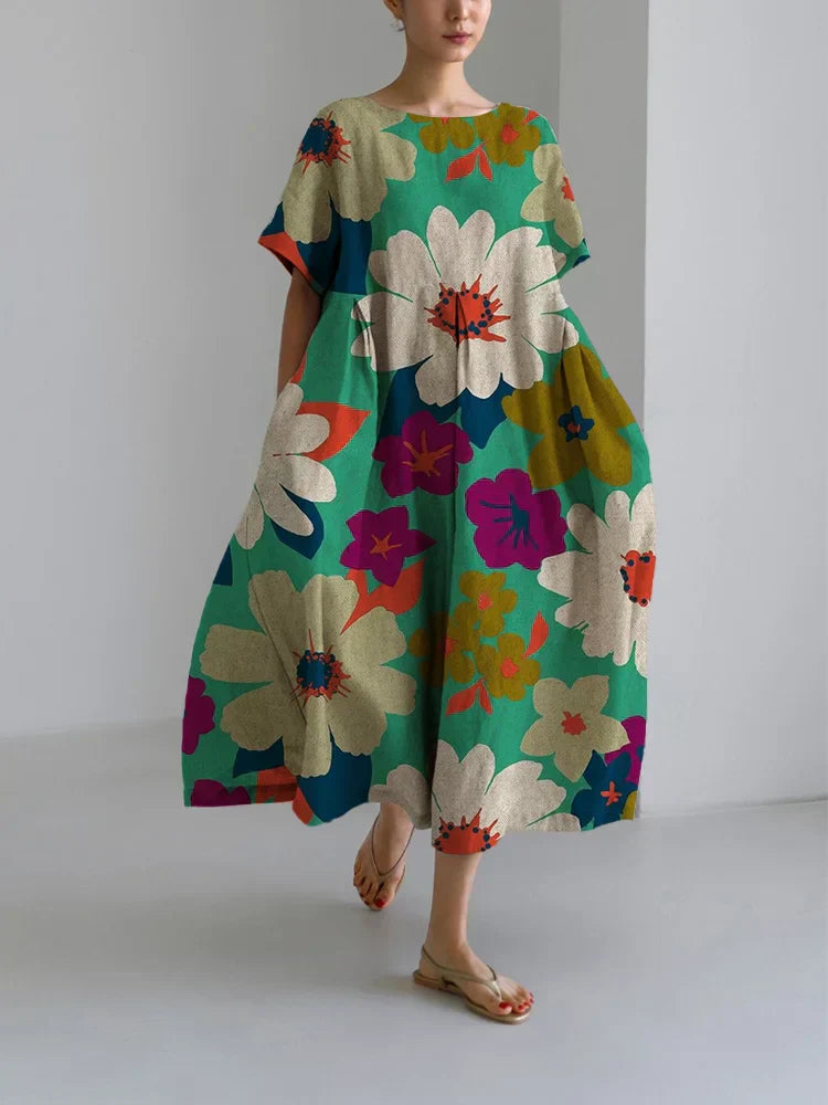 Maisie | Rochie midi florală cu stil îndrăzneț