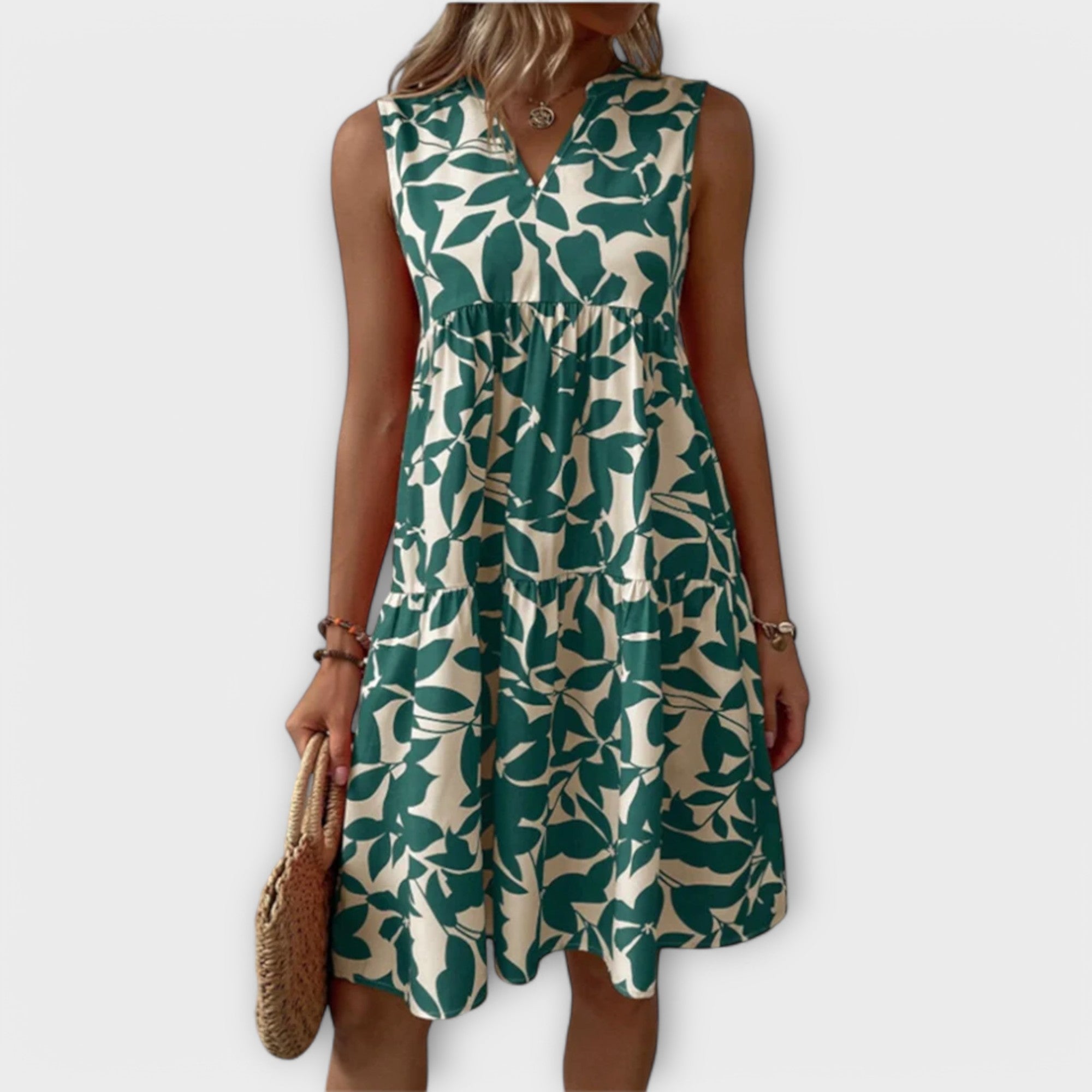 Sunly™ | Rochie Florală Fără Mâneci