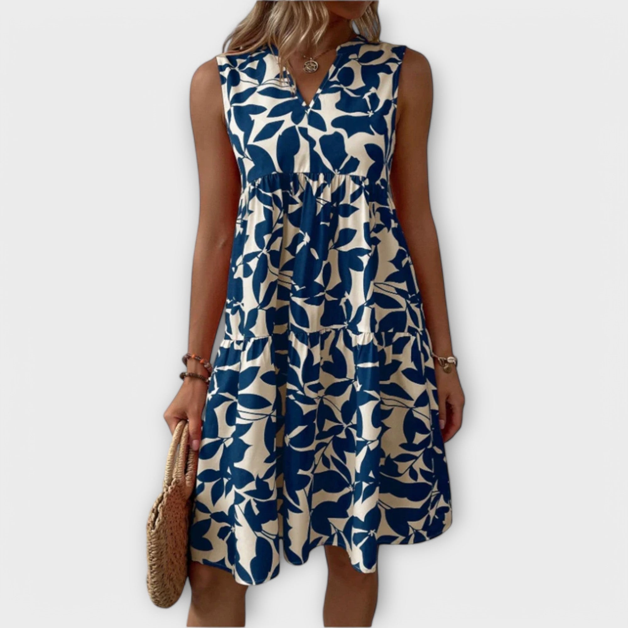 Sunly™ | Rochie Florală Fără Mâneci