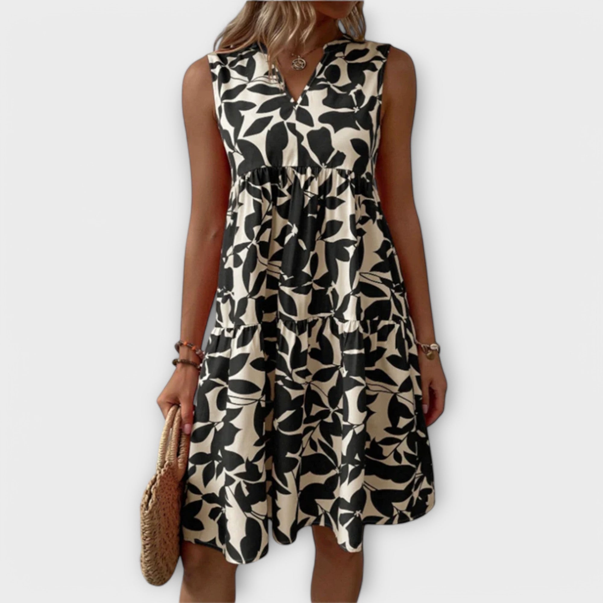Sunly™ | Rochie Florală Fără Mâneci