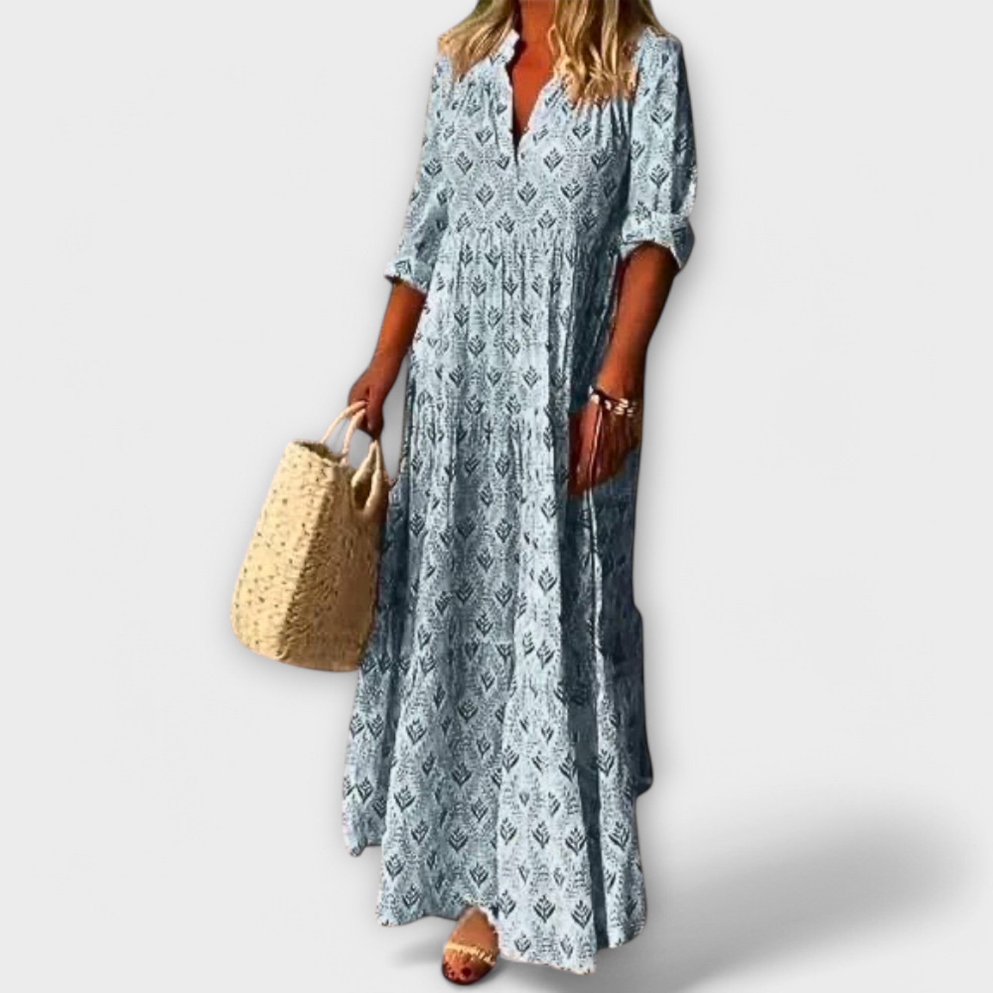 Sunly™ | Rochie Midi de Vară cu Croi Lejer