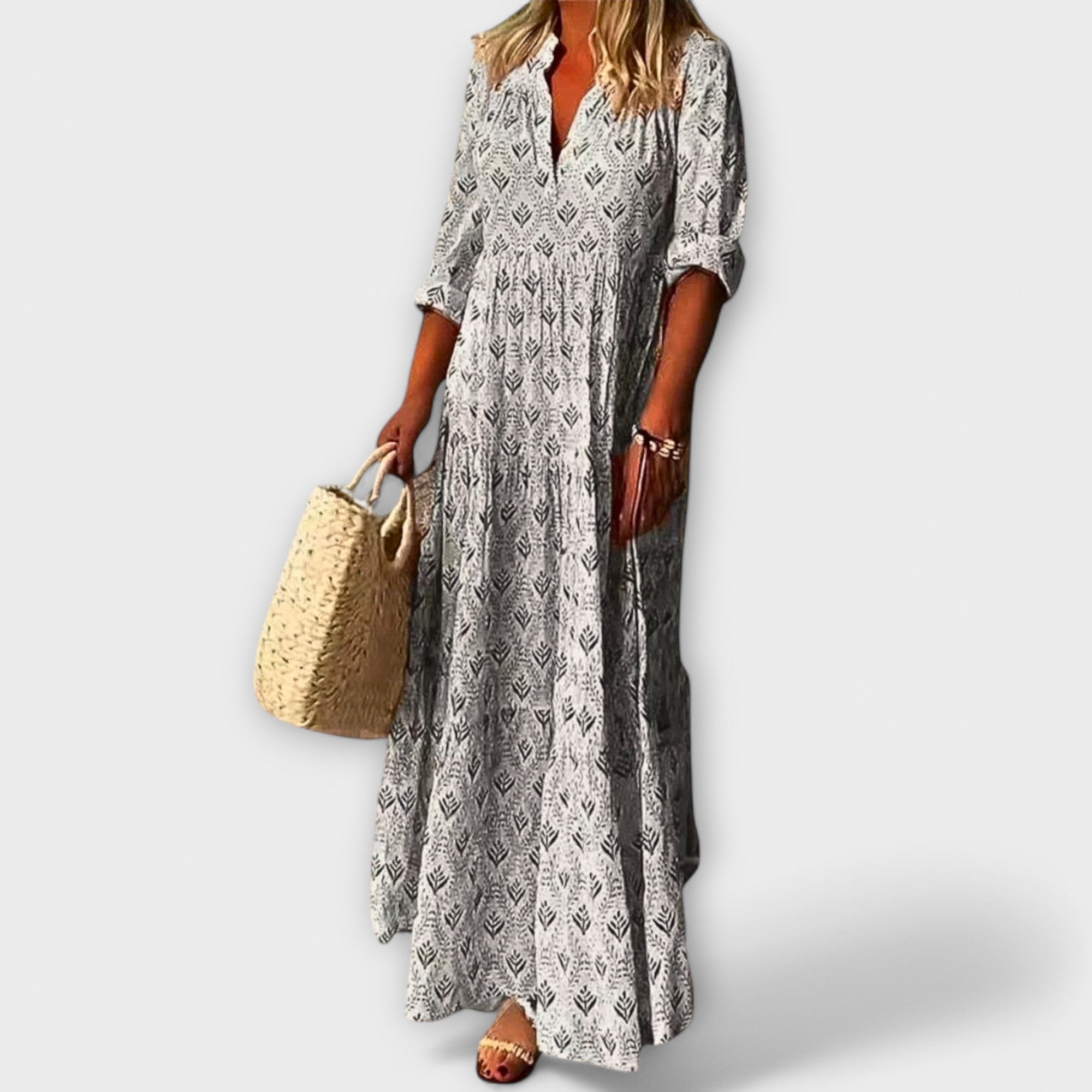 Sunly™ | Rochie Midi de Vară cu Croi Lejer