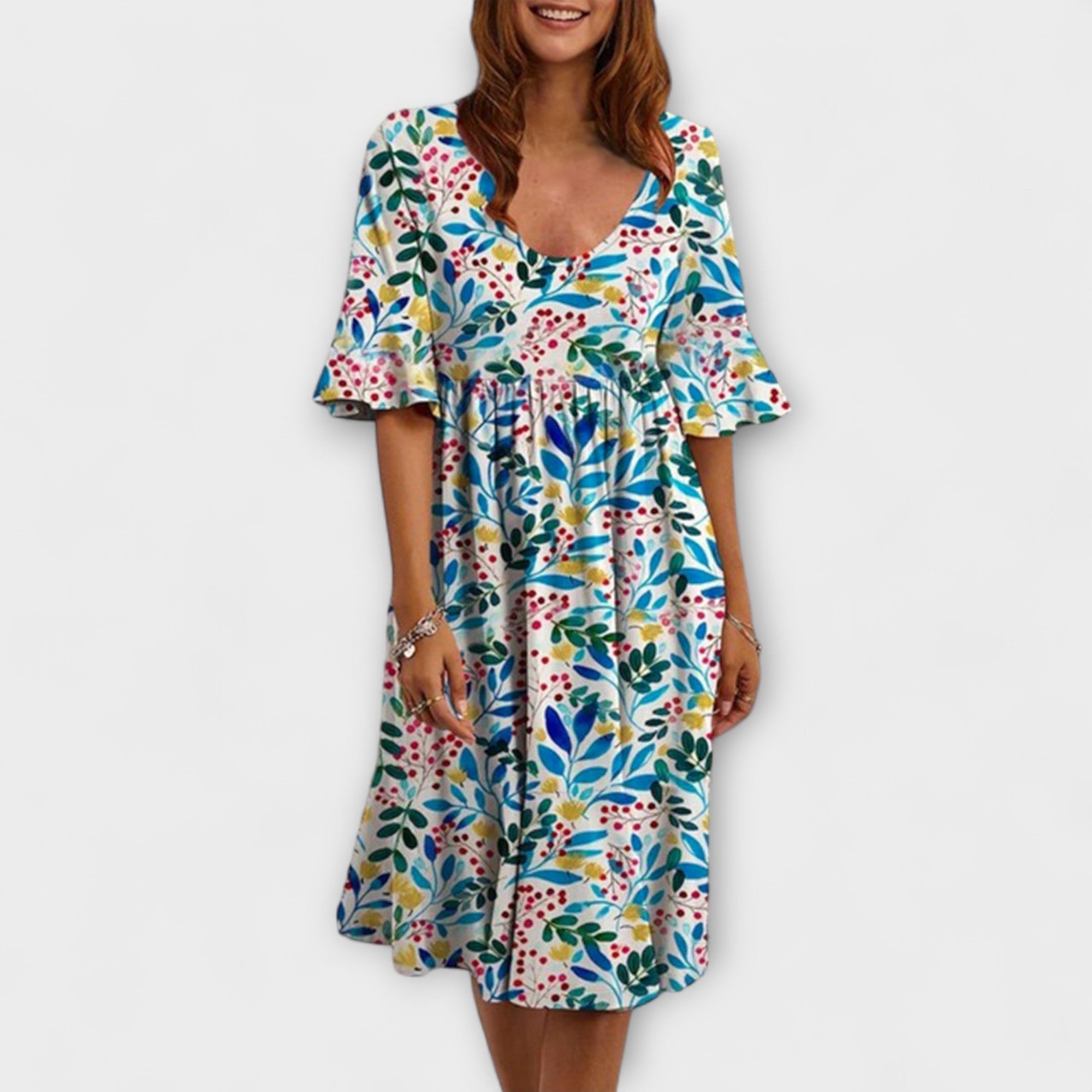 Sunly™ | Rochie Midi de Vară cu Croi Lejer