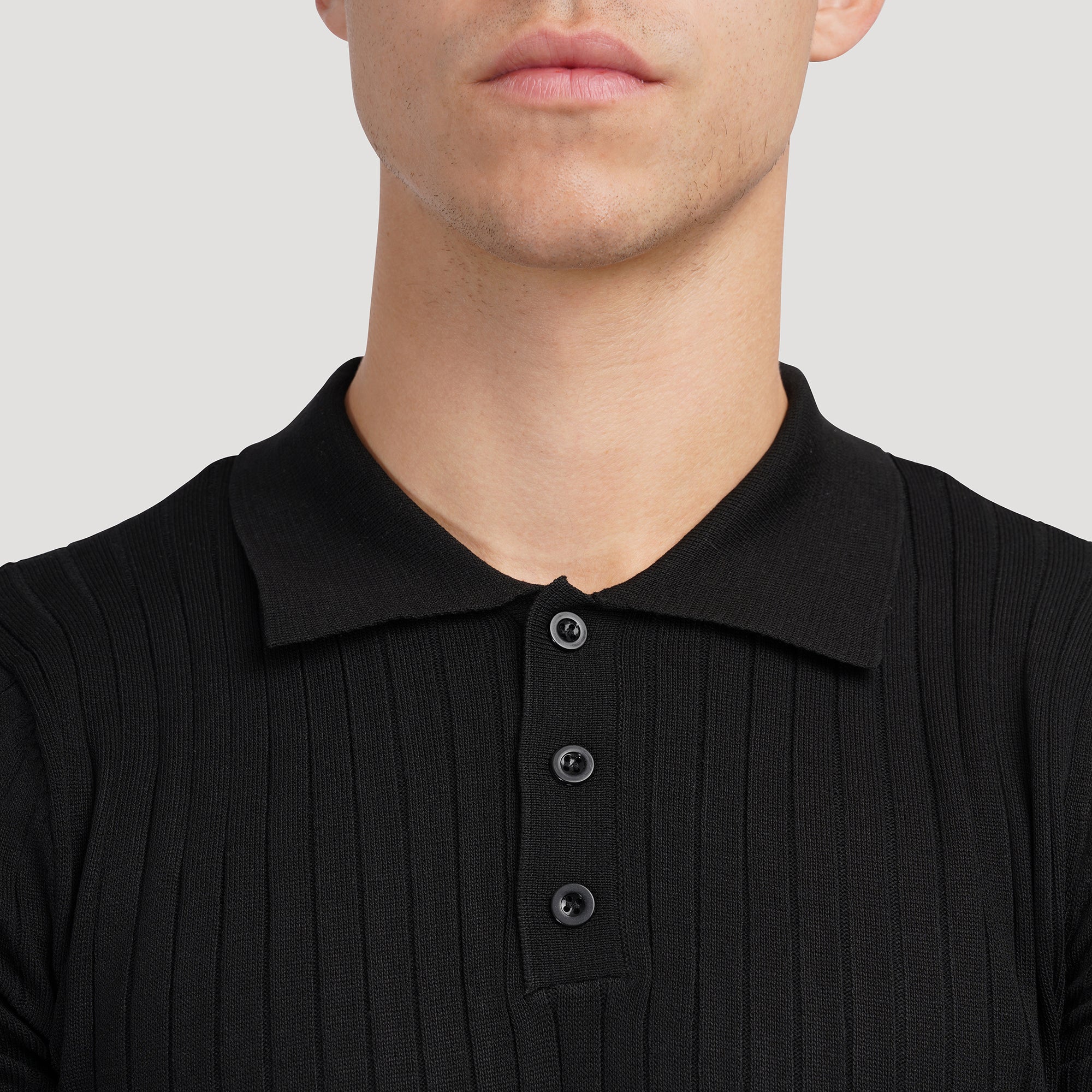 Cămașă Polo Tricotată cu Dungi
