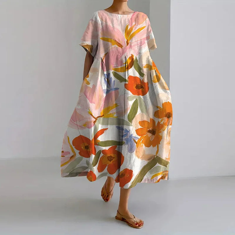 Poppy | Rochie Florală de Vară cu Croială Flattering