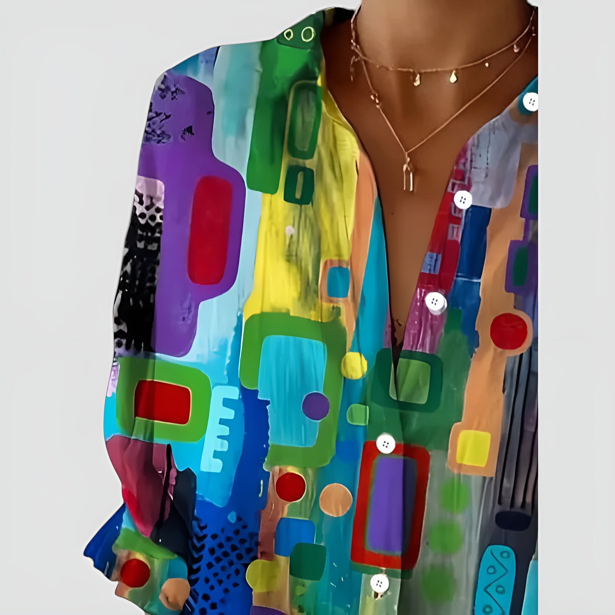 Bluză Edna™ cu model geometric