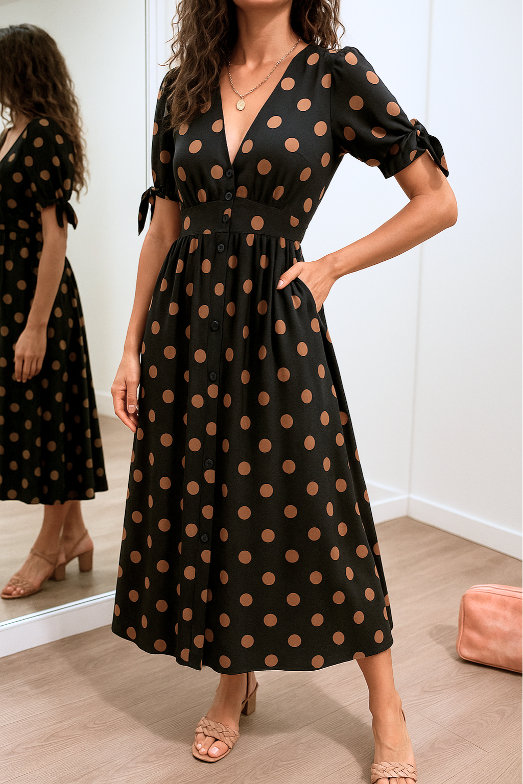 Brigitte™ | Rochie Elegantă cu Puncte