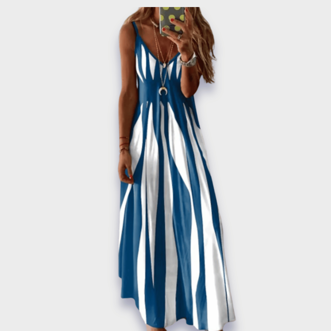 Claudia | Rochie de vară lungă din țesătură premium, făcută manual