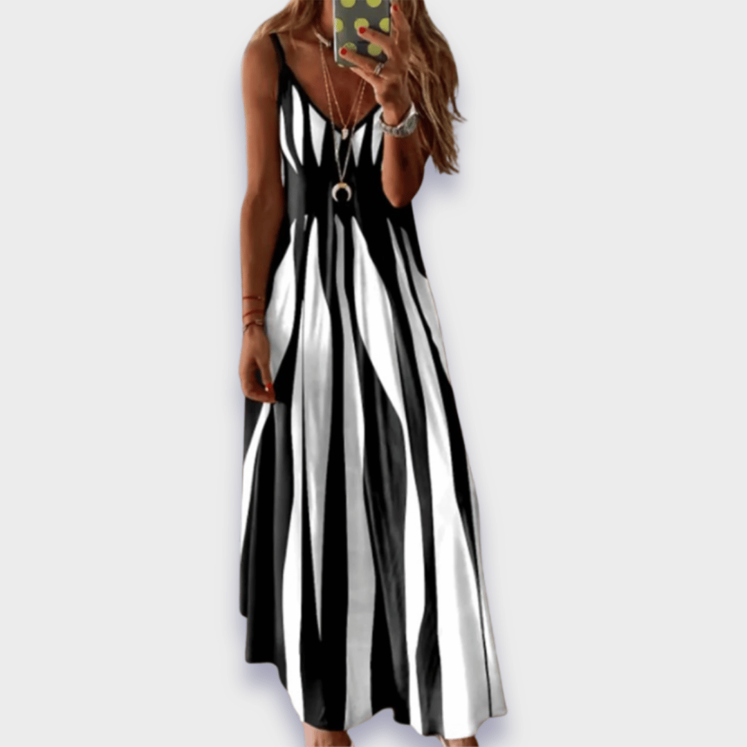 Claudia | Rochie de vară lungă din țesătură premium, făcută manual