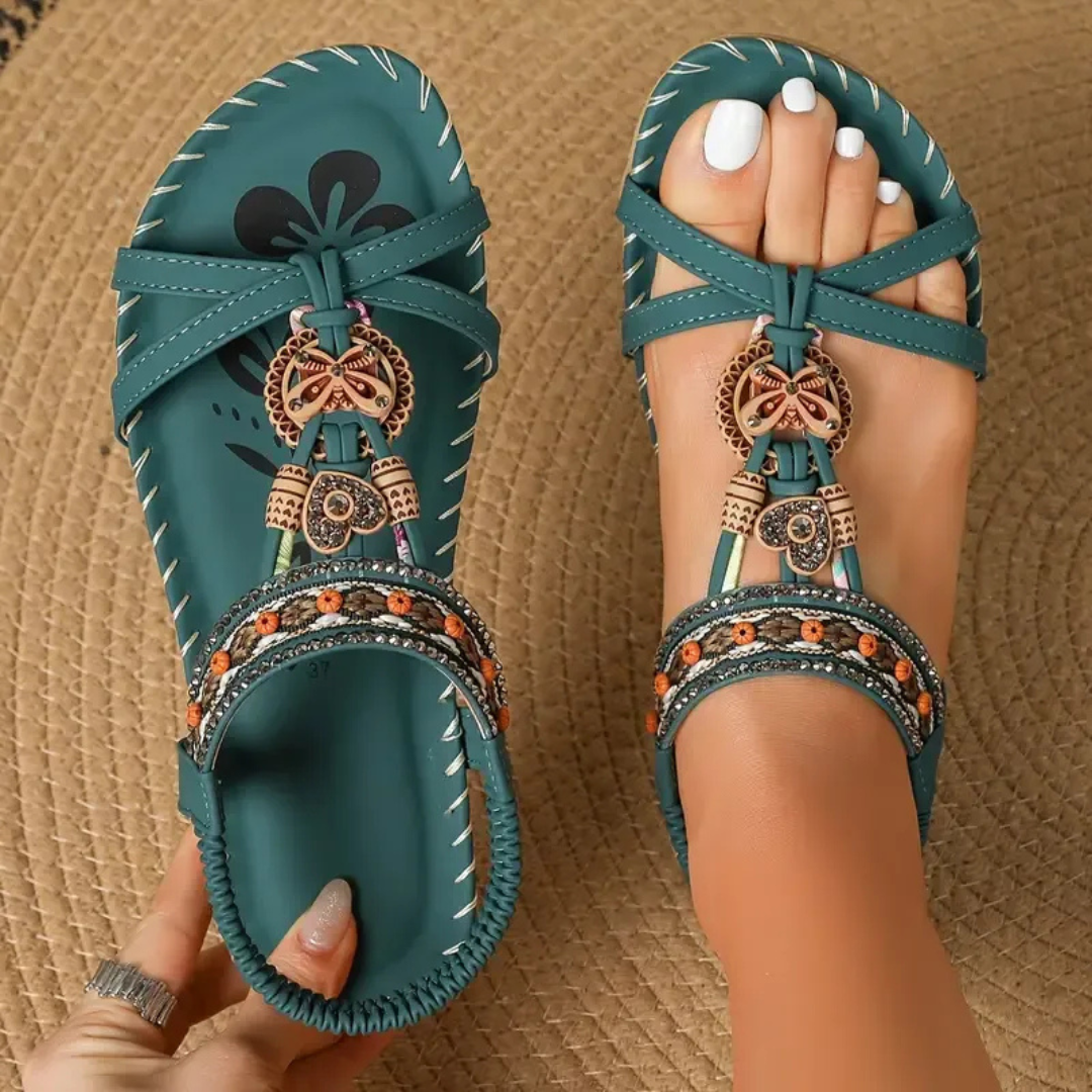 Claudia™ | Sandale ortopedice în stil Ibiza