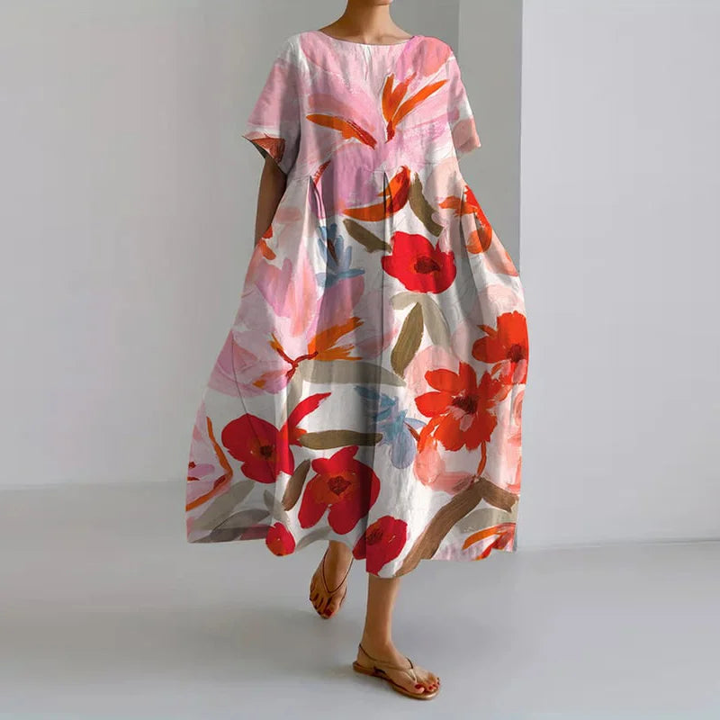 Poppy | Rochie Florală de Vară cu Croială Flattering