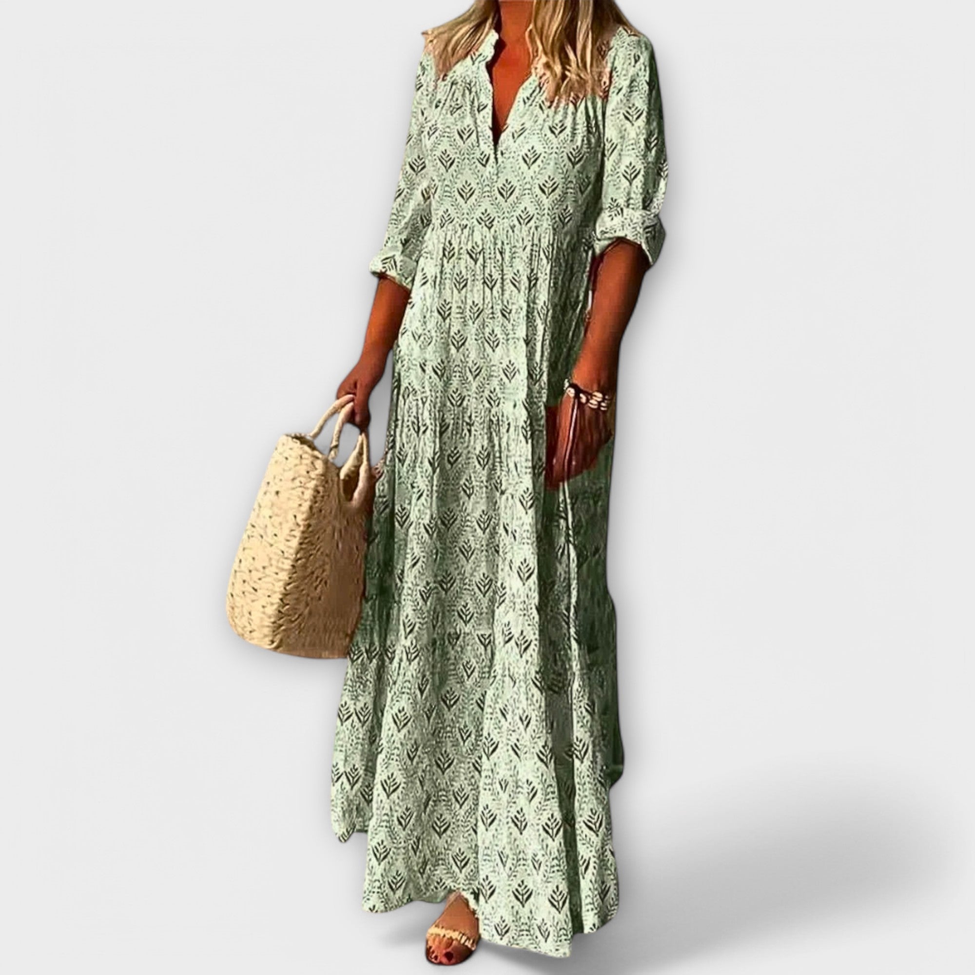 Sunly™ | Rochie Midi de Vară cu Croi Lejer