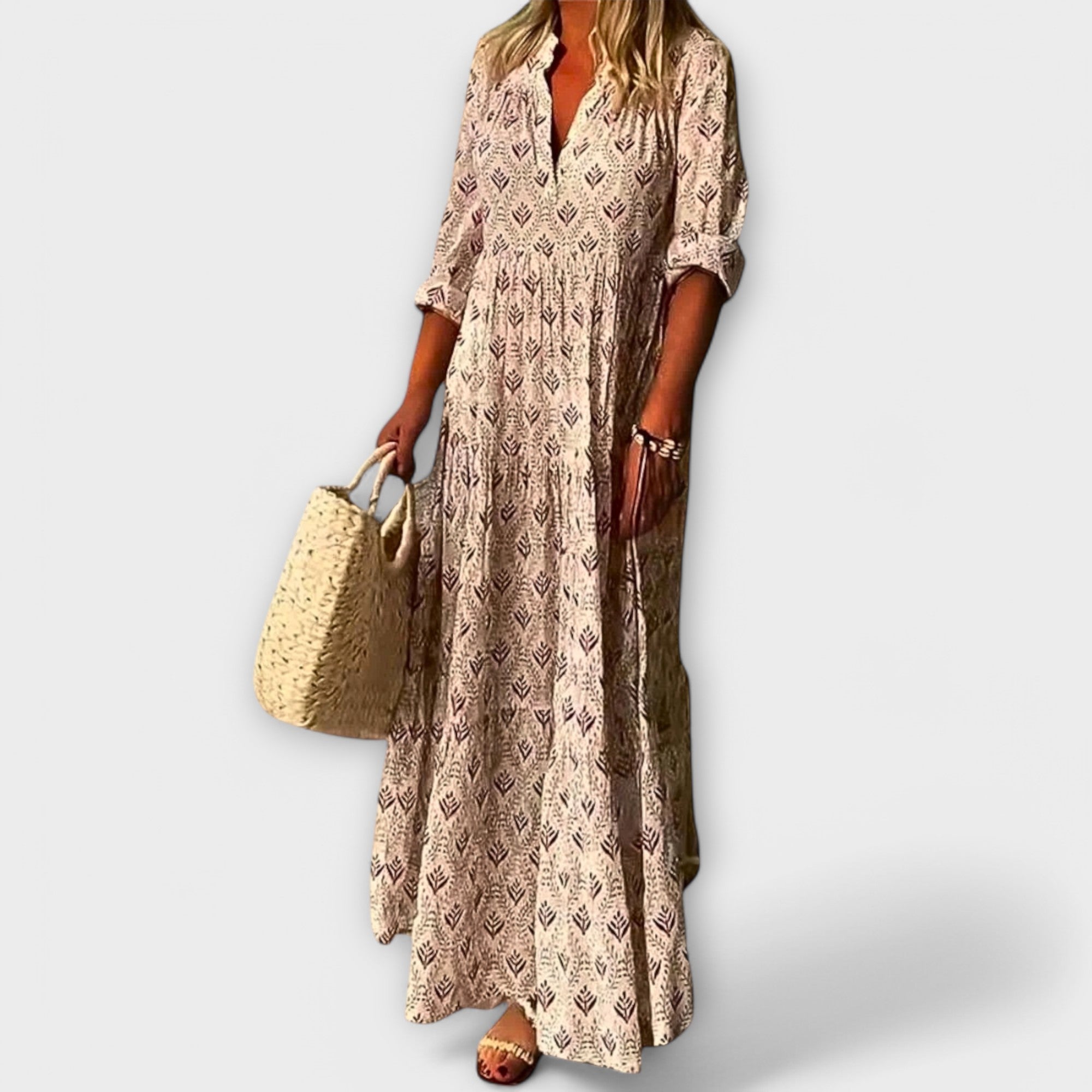 Sunly™ | Rochie Midi de Vară cu Croi Lejer