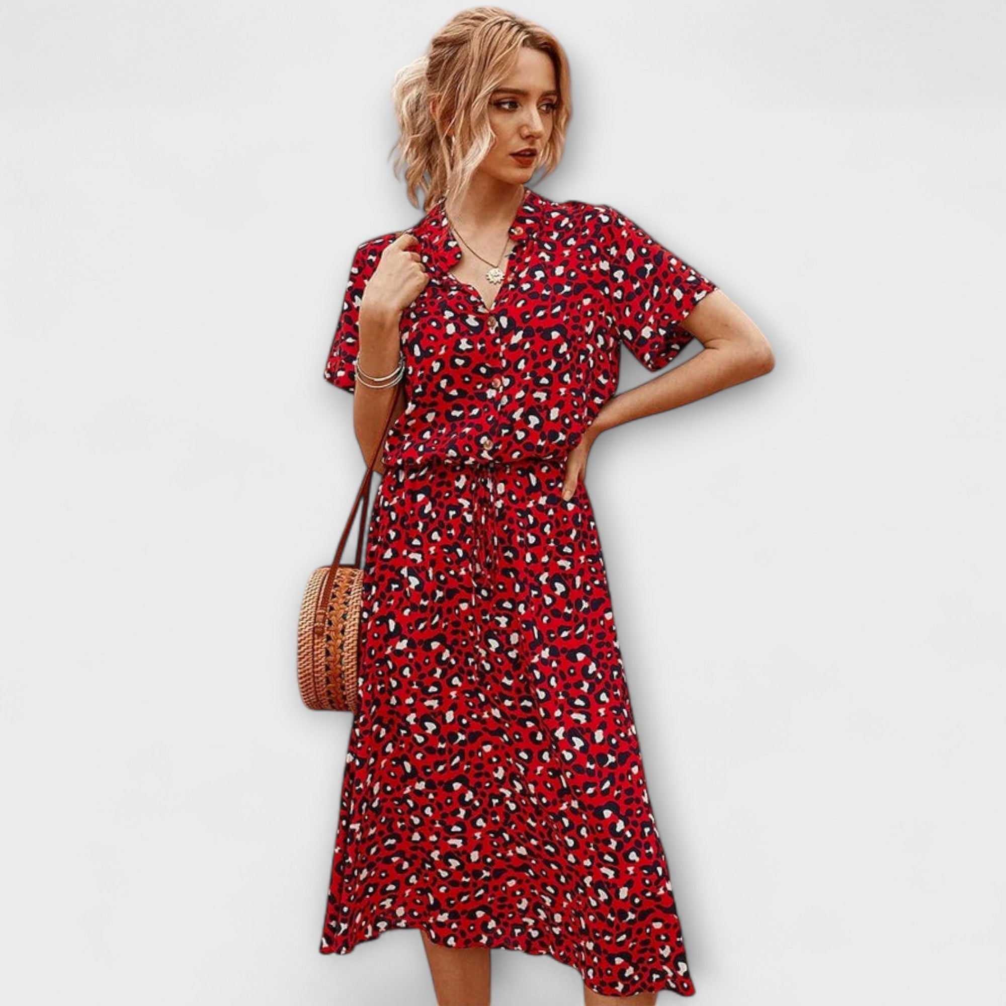 Sunly™ | Rochie Midi de Vară cu Croi Lejer