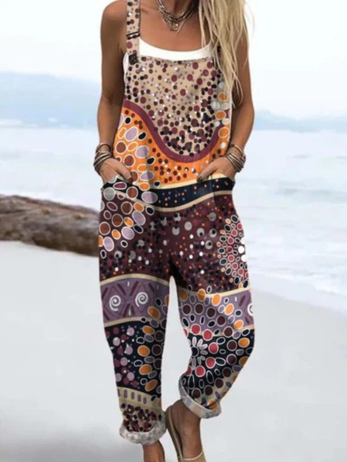 Nyah | Salopetă Boho cu Pătrățele