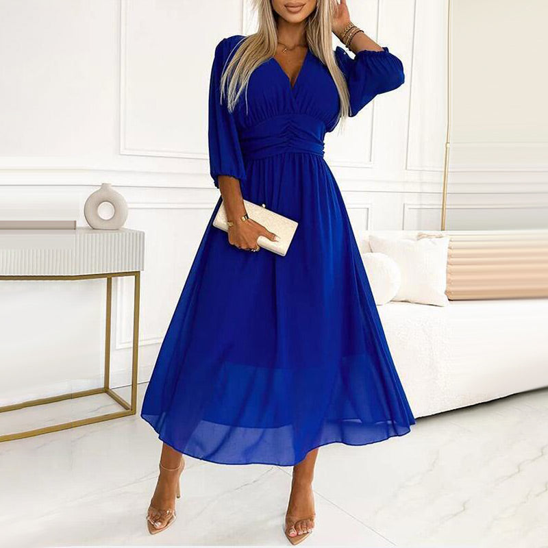 Sunly™ | Rochie Chiffon cu Decolteu în V